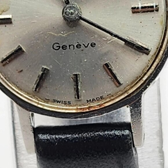 Omega Watch 511.0426 Geneve 19mm Women's Silver X Black manual 17 Jewels working - Picture 4 of 13